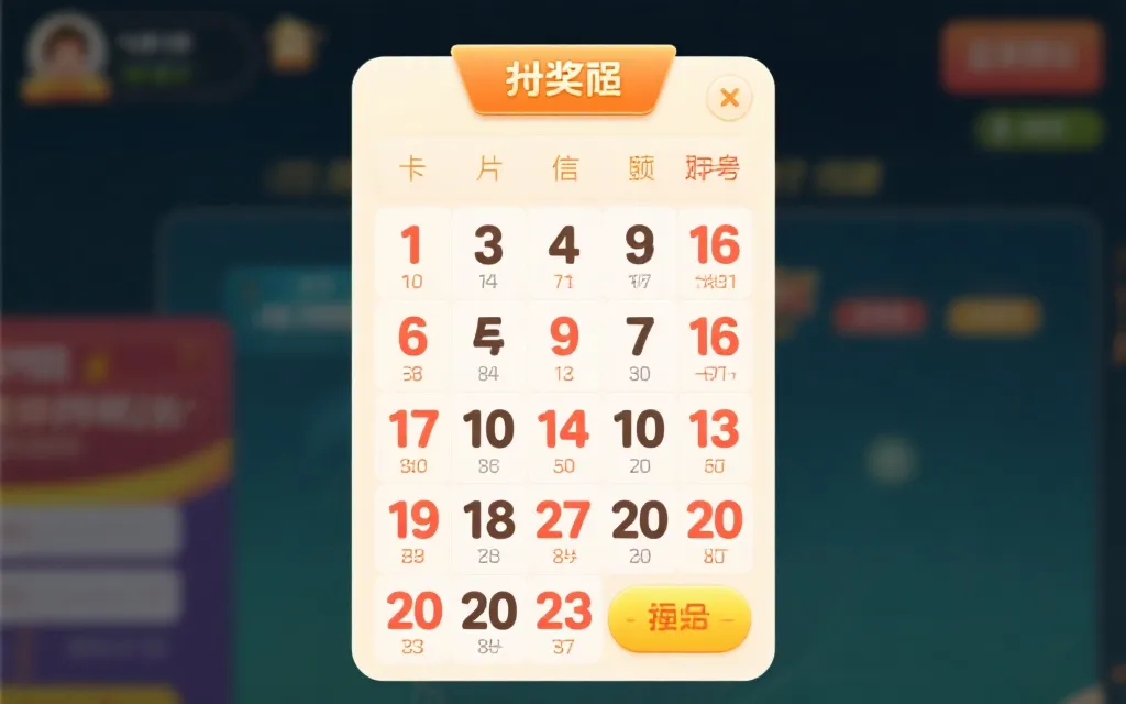 开奖号码展示卡片界面